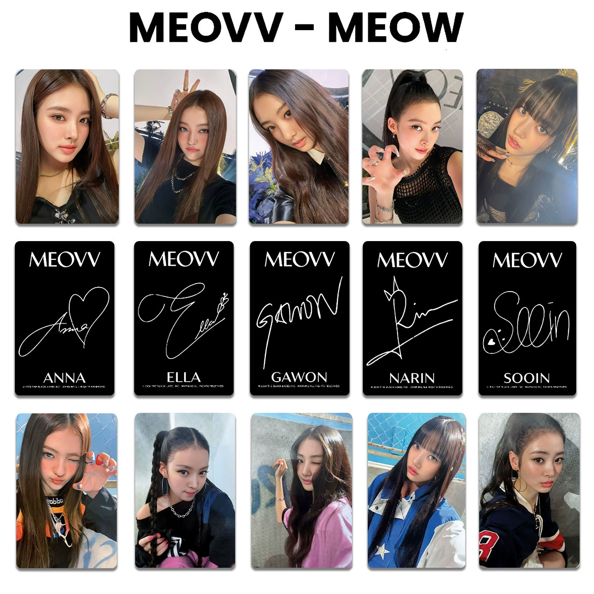 Фотокарта MEOVV, карточка с песней, альбом BROADCAST, бонусная карточка MEOW, премиальная флеш-карта NPOP