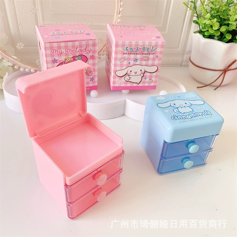 Cartoon cute storage box, accessory, ring, hairgrip