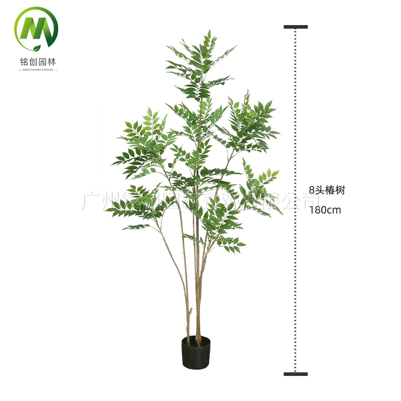 Planta de simulación de Amazon, madera lacada, plantas verdes, plantas de lujo ligeras de alta gama, plantas en maceta, paisajismo interior para el hogar, eucalipto biónico