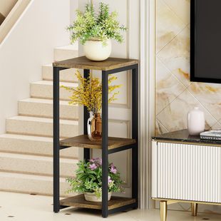 Cross-Border Wrought Iron Flower Stand for Green Plants Like Pothos and Spider Plants, Indoor Bonsai Stand, Multi-Layer Decorative Shelf for Home Living Room, Flower Arrangement Rack