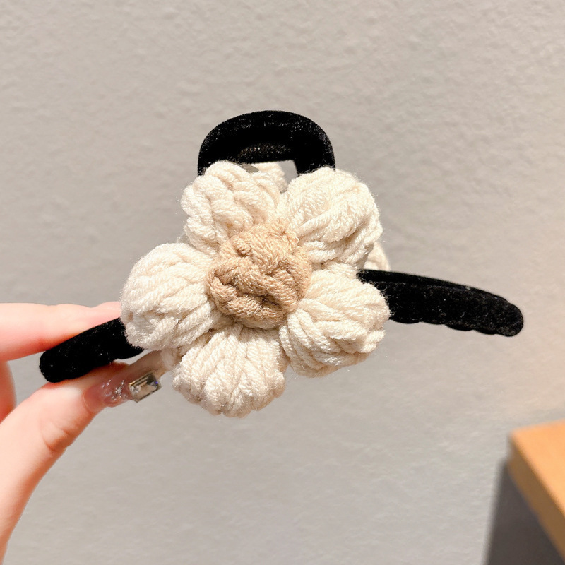 Clip de felpa para mujer, sensación de alto nivel, horquilla de pelo grande, mucho clip de tiburón, temperamento de otoño e invierno, horquilla, tocado