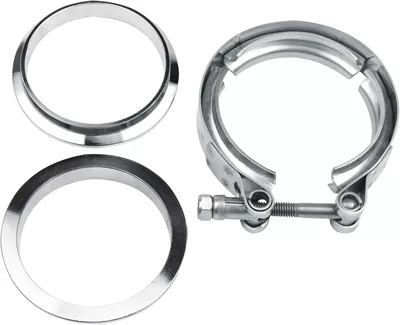 Cross-border hot-selling exhaust pipe connector, multi-inch V-type flange device, clamp device, universal car accessories (Exhaust pipe) - 25inch-with-male-and-female-flanges