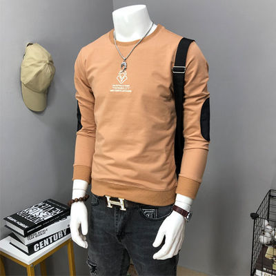 Autumn Sweater Trend ins handsome Self cultivation T-shirts Socket Versatile T-shirt Embroidery Armband jacket