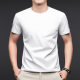 Summer 2024 New Style Mulberry Silk Short-sleeved Light Luxury Solid Color Round Neck Thin High-end All-match Smooth Breathable T-shirt for Men