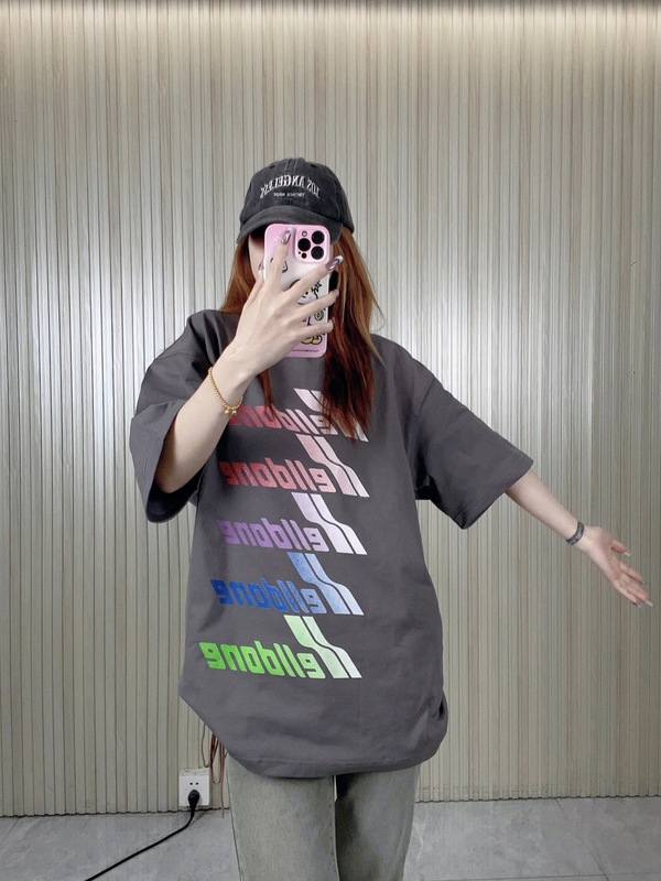 25DORA WE11DONE 韓国風半袖カップルルーズ純粋なトレンディな夏のカップル Tシャツ welldone 男性と女性のトレンド|undefined