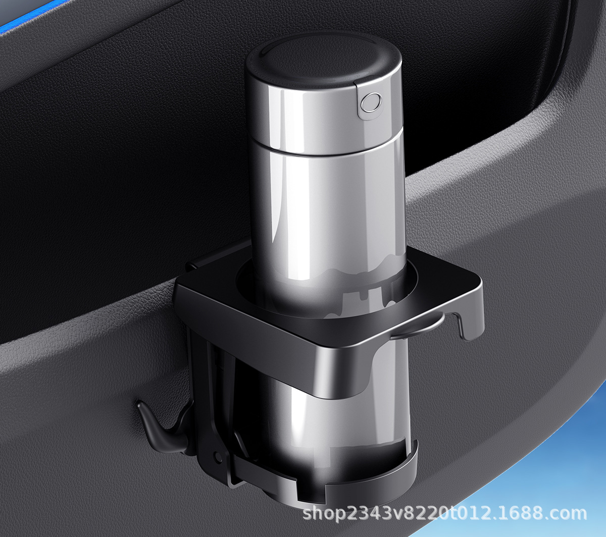 Cross-Border Car-Mounted Water Cup and Drink Holder, Invisible Foldable Milk Tea Cup Holder with Hook for Cars