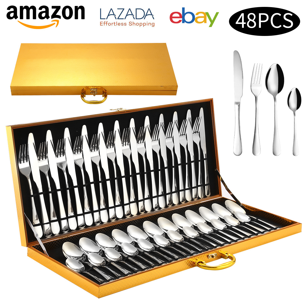 [12 명] 실버 48 장 세트