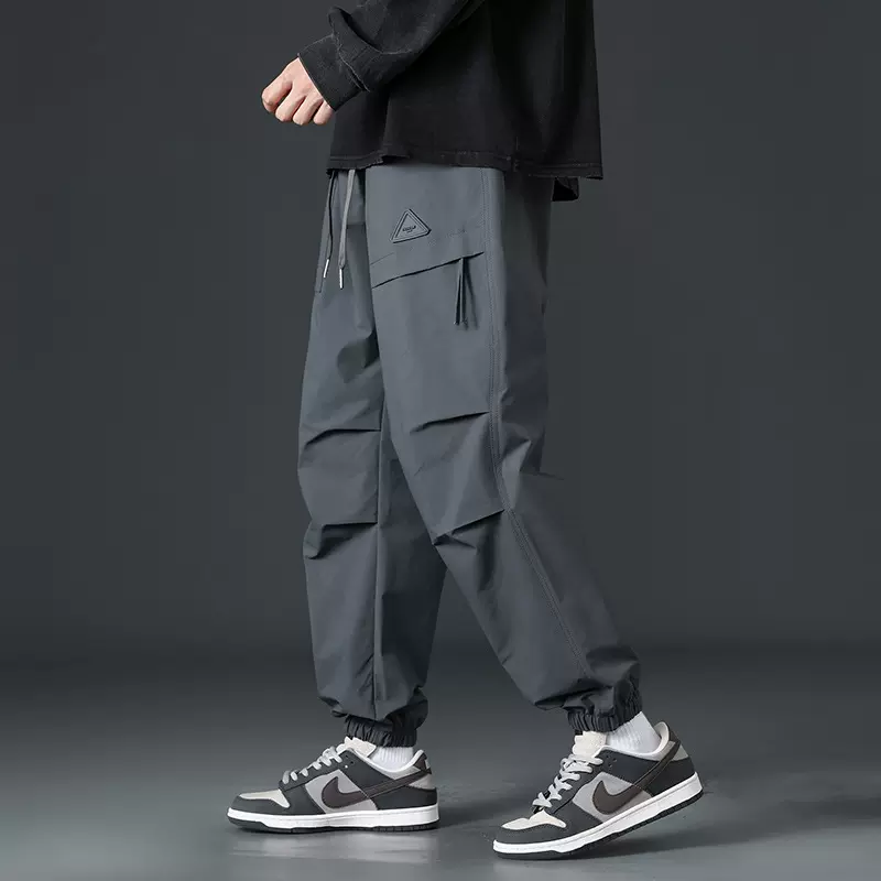 工装裤男春秋新款潮牌休闲裤子美式复古机能伞兵裤个性潮流束脚裤