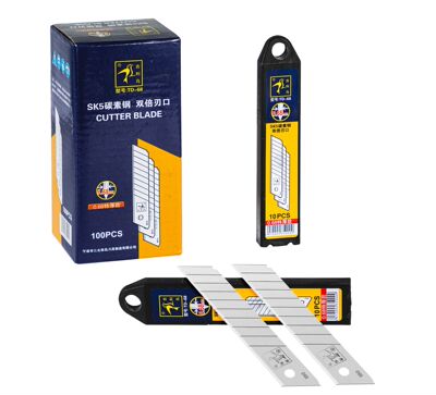 吉利鸟直销0.68特厚款重型美工刀片工业割刀片裁纸刀力量型刀片|ru