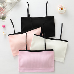 Development period tube top underwear, suspenders, beautiful back, anti-exposure vest, female students, no steel ring, wrapped around the chest for summer wear