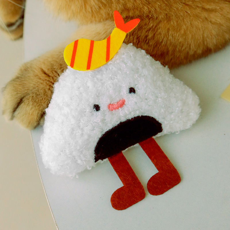 一件代发猫咪毛绒铃铛玩具解闷陪伴猫薄荷磨牙洁齿原创仿真饭团