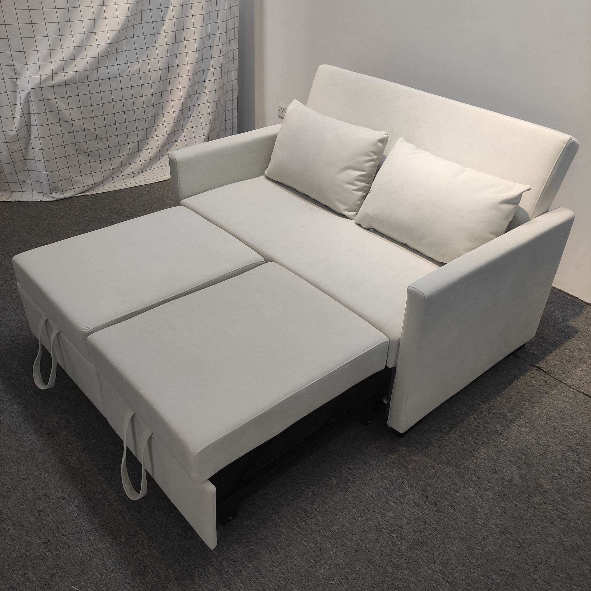 Sofá cama de seda multifuncional de tecnología de casa pequeña anti-gato agarración apartamento de sala de estar plegable peinado