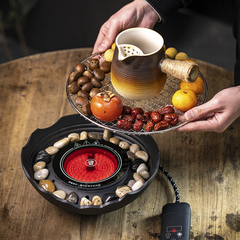 Furnace tea brewing household indoor roasted tea full set Japanese tea boiler steaming teapot electric ceramic stove accessories baking stove