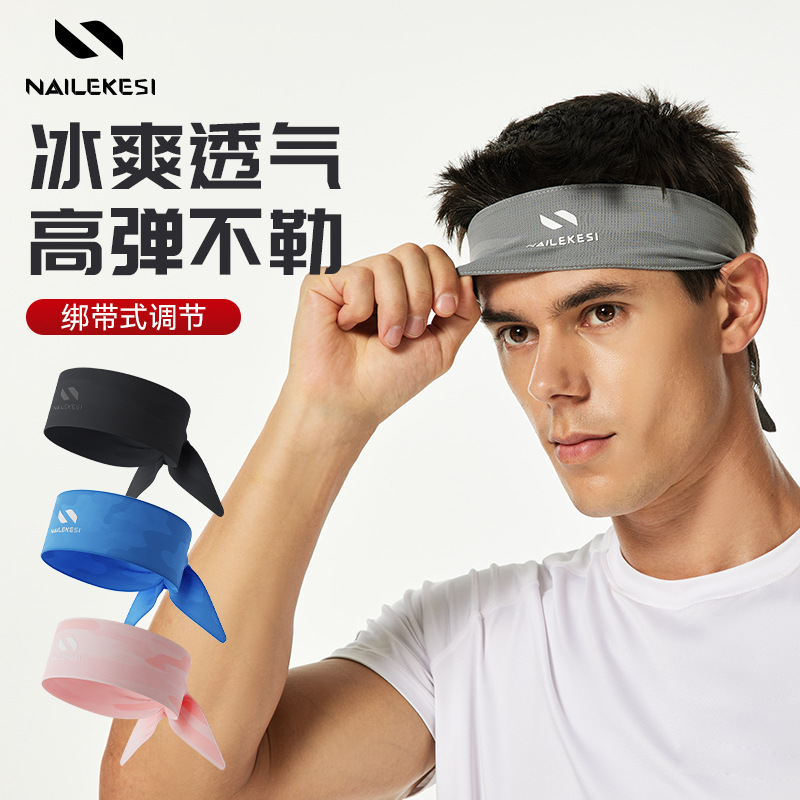 Correa para la cabeza deportiva, transpirante y antitranspirante, banda para el cabello fría, turbante para hombres, tenis de cuatro estaciones, bádminton, correa para la sudoración, correa para la cabeza para mujeres