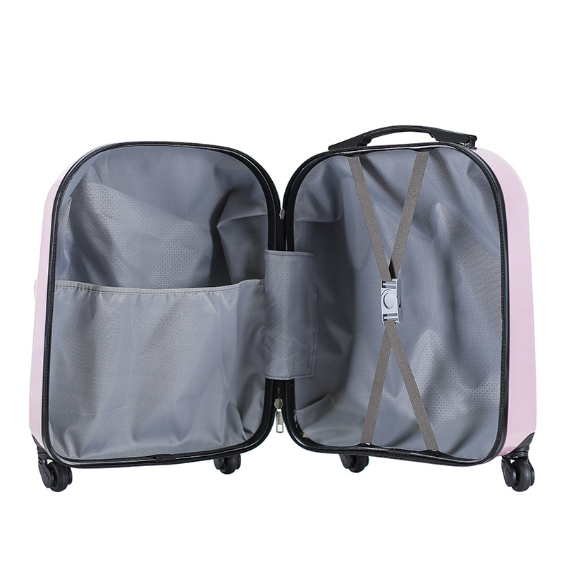 Nueva caja de la carretilla de los niños de 18 pulgadas kindergarten equipaje logotipo imprimible lindo dibujos animados universal rueda maleta