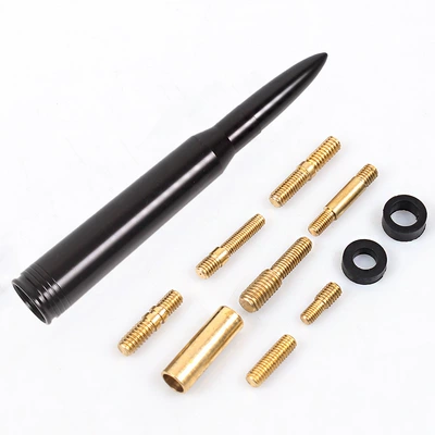 Car Modification Accessories Decorative: vehicle antenna - lkt041-black-aluminum-alloy