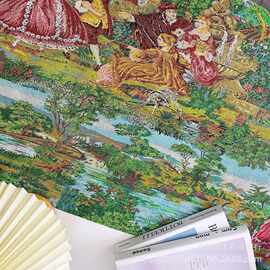 丛林密语创意双人提花面料裙子外套拼接套装服饰箱包布料厂家批发