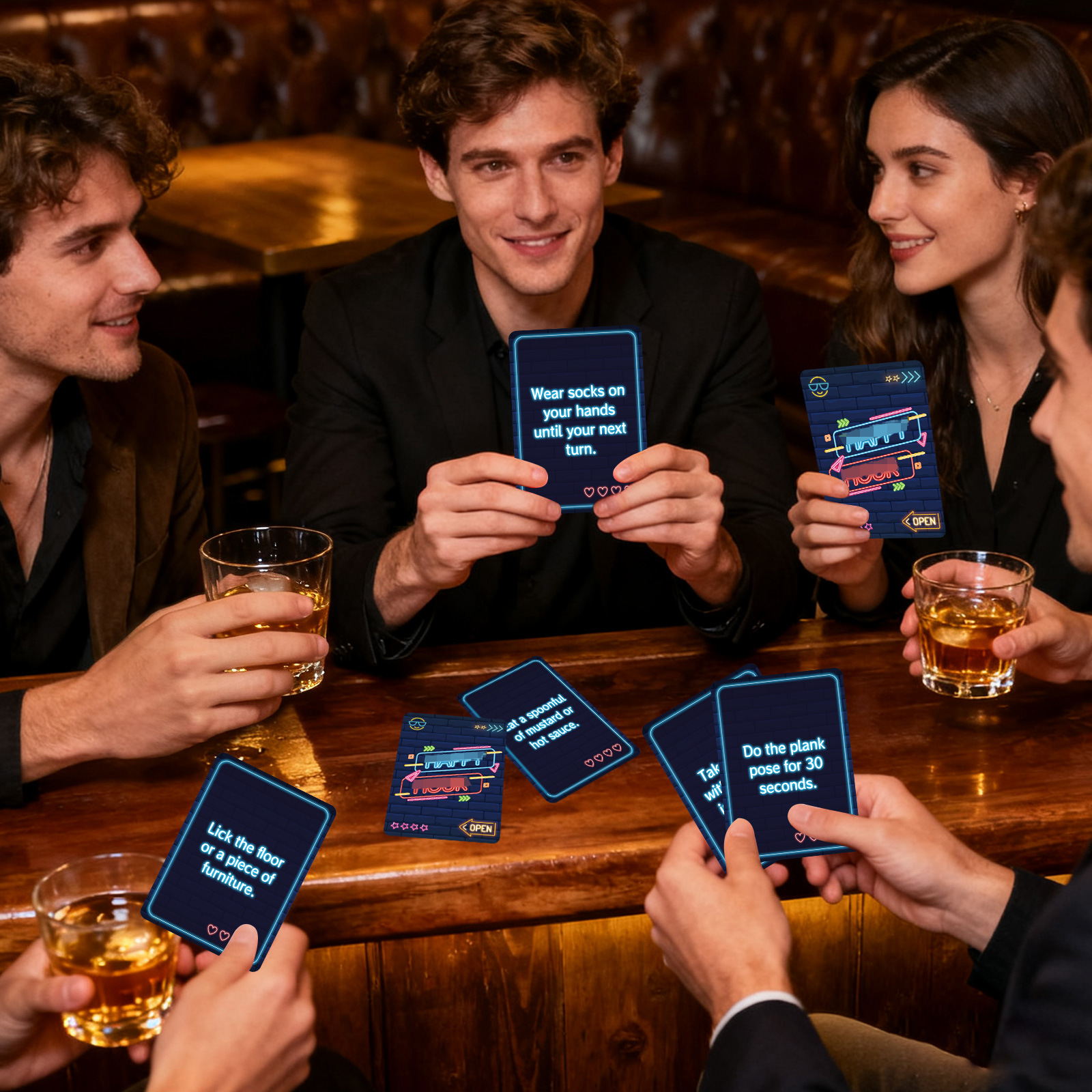 Party Game Board Cards, 50-piece Interactive Adventure Card Set_voghion.com