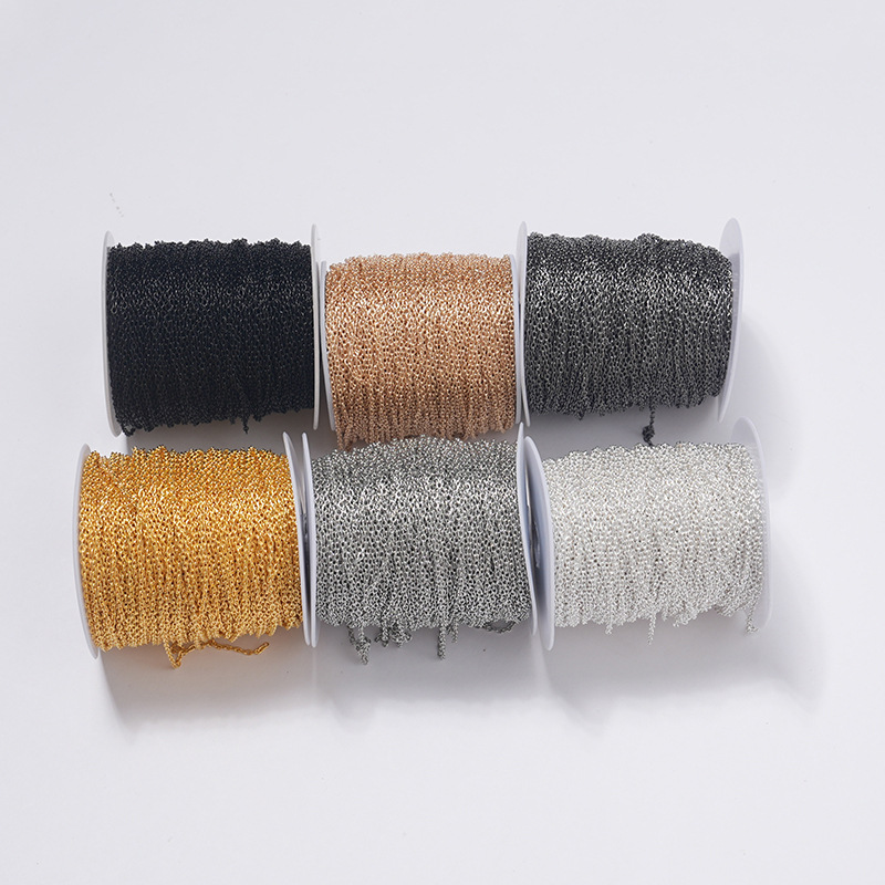 cadena DIY cadena de joyería cadena cruzada redonda cadena O cadena cadena O cadena cadena de joyería