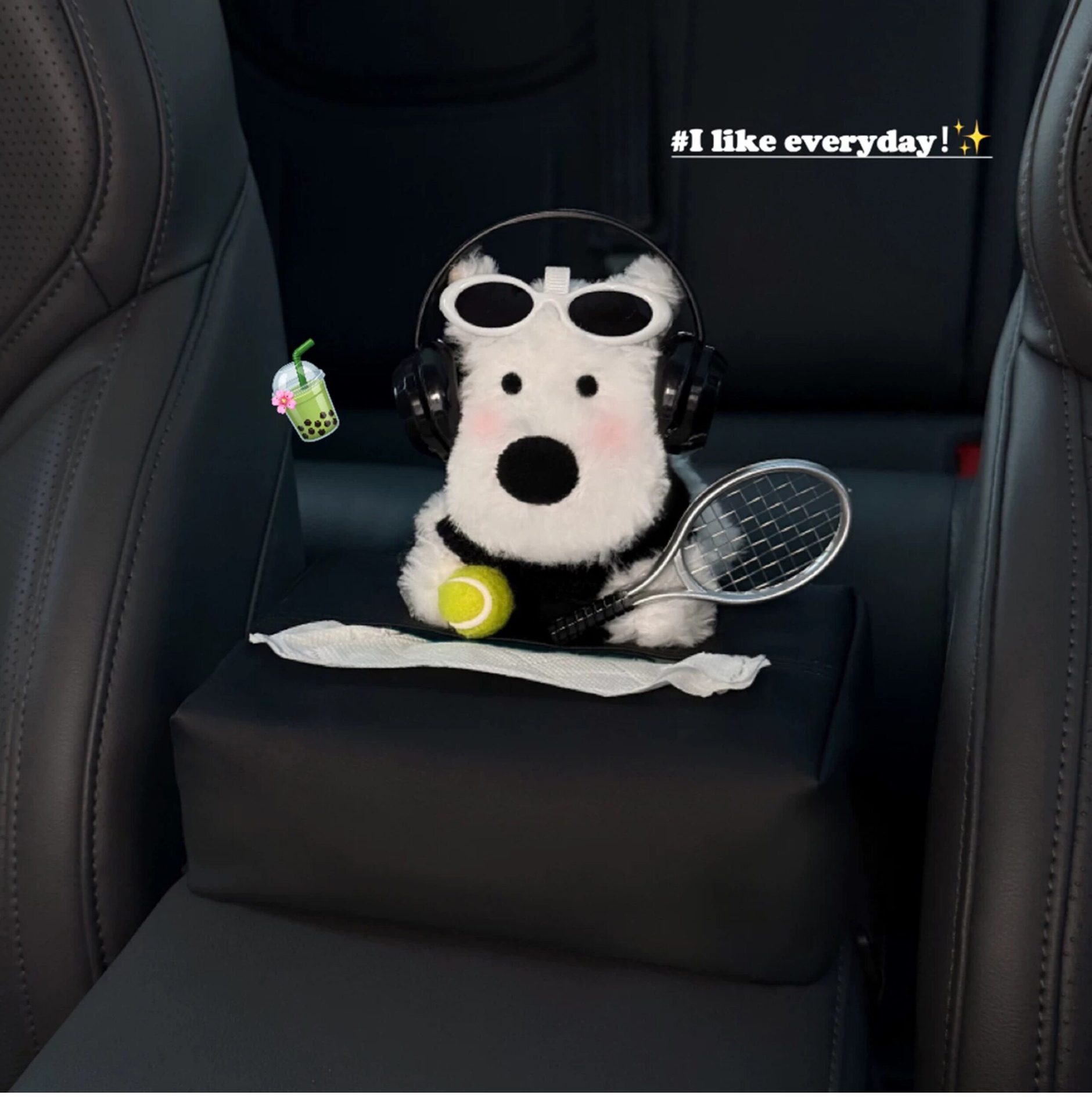 2026 New West Highland Car Tissue Box, Cute Car Armrest Box Tissue Holder, Seat-mounted Car Tissue Bag