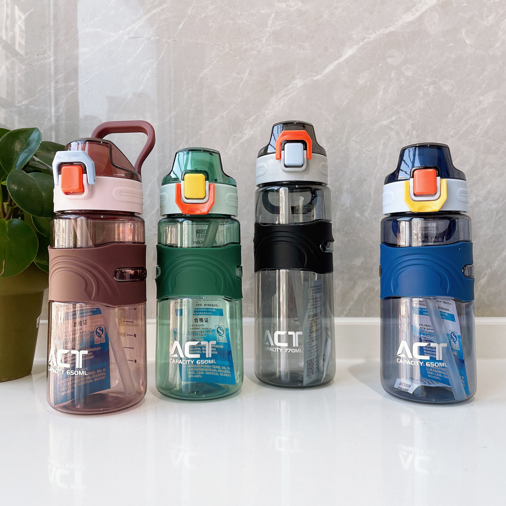Double-sided drinking cups summer water cups durable plastic water bottle sports water bottle student portable straw gift cup wholesale