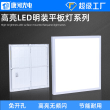 工程明装面板灯 600600免开孔300600厨房吸顶灯6001200明装平板灯