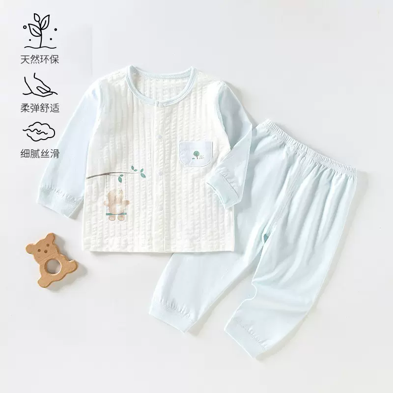 安阳婴童装婴儿家居服套装纯棉长袖内衣套 宝宝睡衣空调服两件套