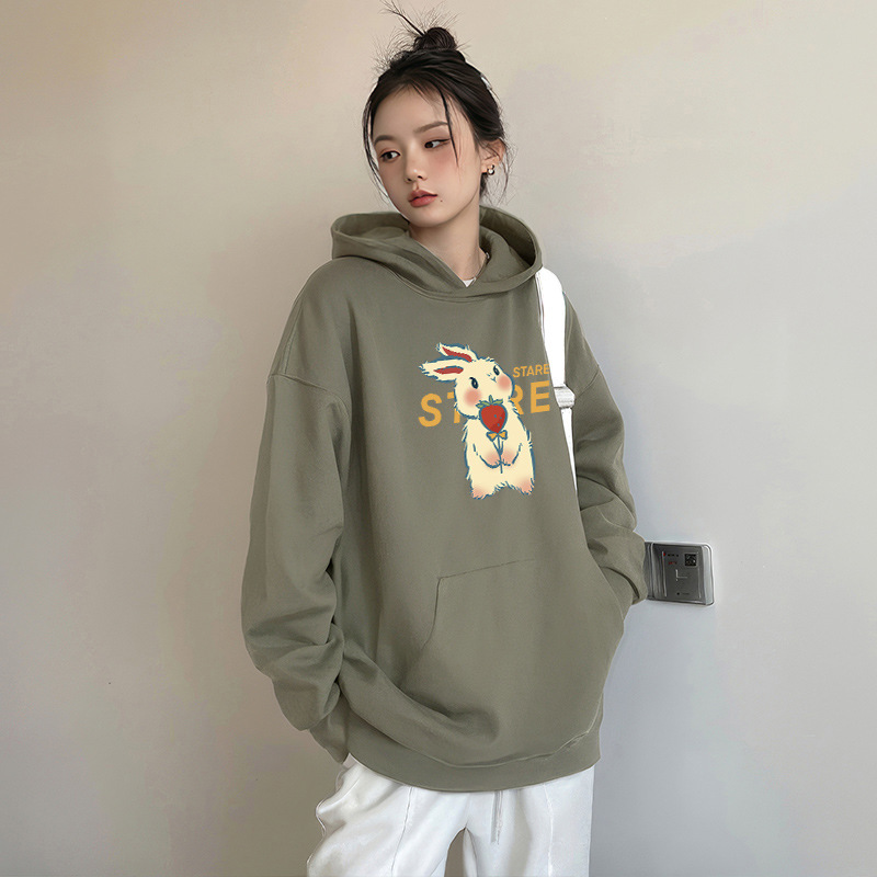 藏蓝色连帽卫衣女2025秋薄款新款宽松长袖冬季加绒加厚上衣外套|undefined