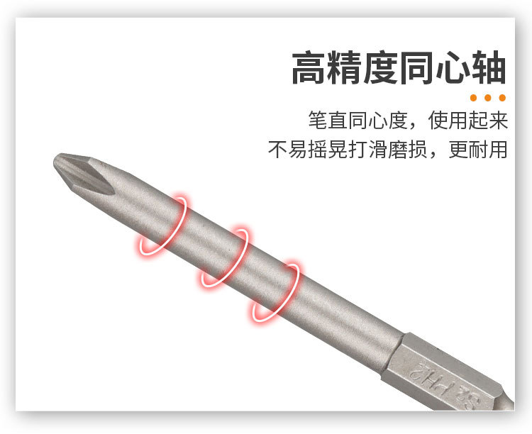 S2 steel hardened 1/4 magnetic single-head cross-head pneumatic screwdriver bit, pneumatic electric drill bit, screwdriver bit, screwdriver bit undefined