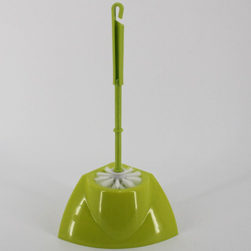 Factory Direct Supply Toilet Brush Set with Plastic Base, Long-Handled Cleaning Brush for Bathroom and Toilet, Cost-Effective