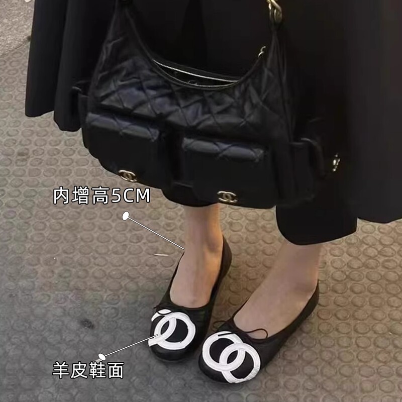 现货秒发！小香风内增高浅口单鞋新款平底鞋一脚蹬配裙子仙女风秋|undefined
