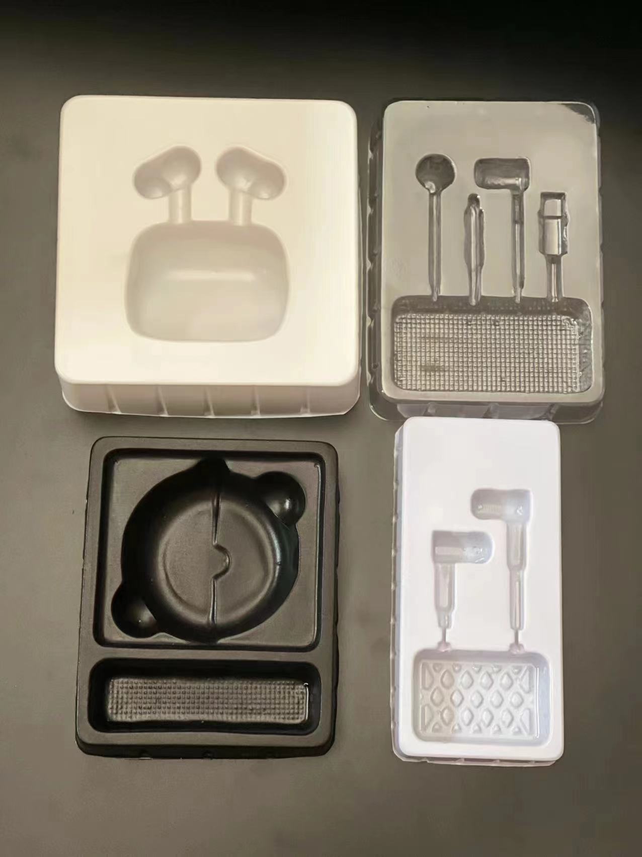 源头厂家吸塑包装盒吸塑泡壳蓝牙耳机包装托盘PVC吸塑盒来图定货