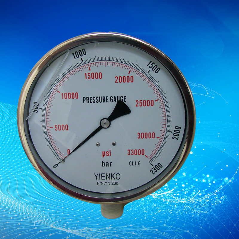 YIENKO超高压液压压力表100MPA-400MPA