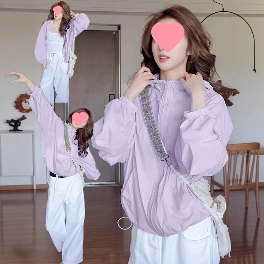 Women's Sun Protection Clothing Summer 2026 New Style Loose-fitting Top, Women's Outerwear, Windbreaker, Thin Summer Mountain Style Outfit