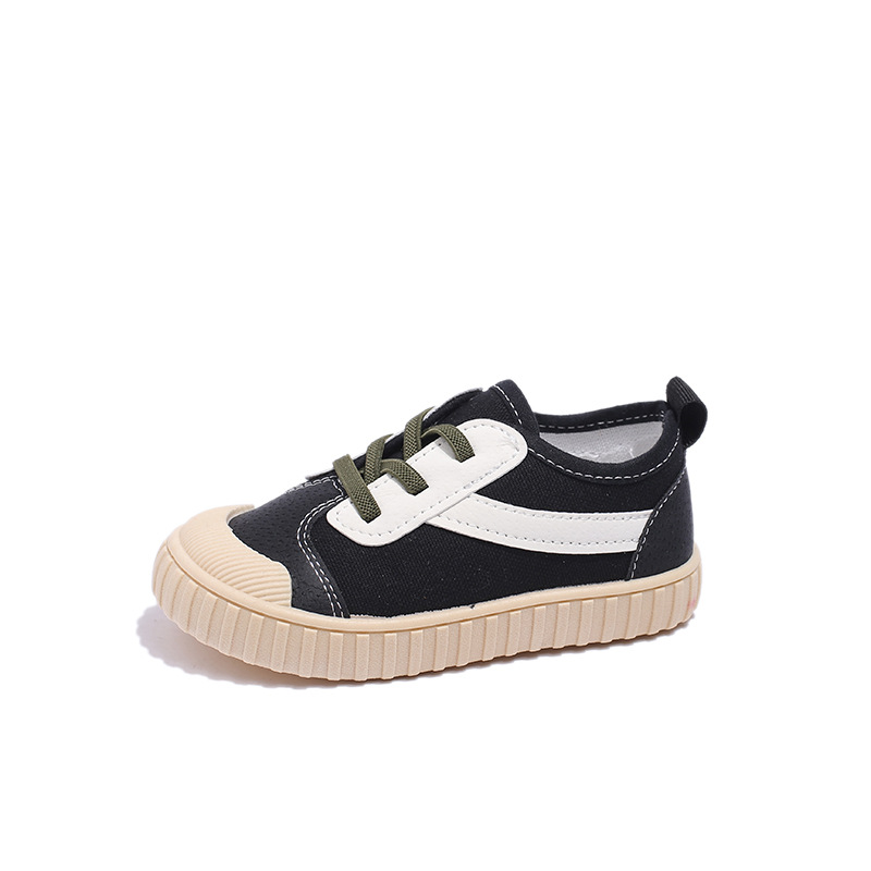 Selección estricta 2024 Tiger Monitor zapatos de tablero de primavera para niños y niñas con punta cerrada anti-kick estudiante casual zapatos blancos zapatos de galletas