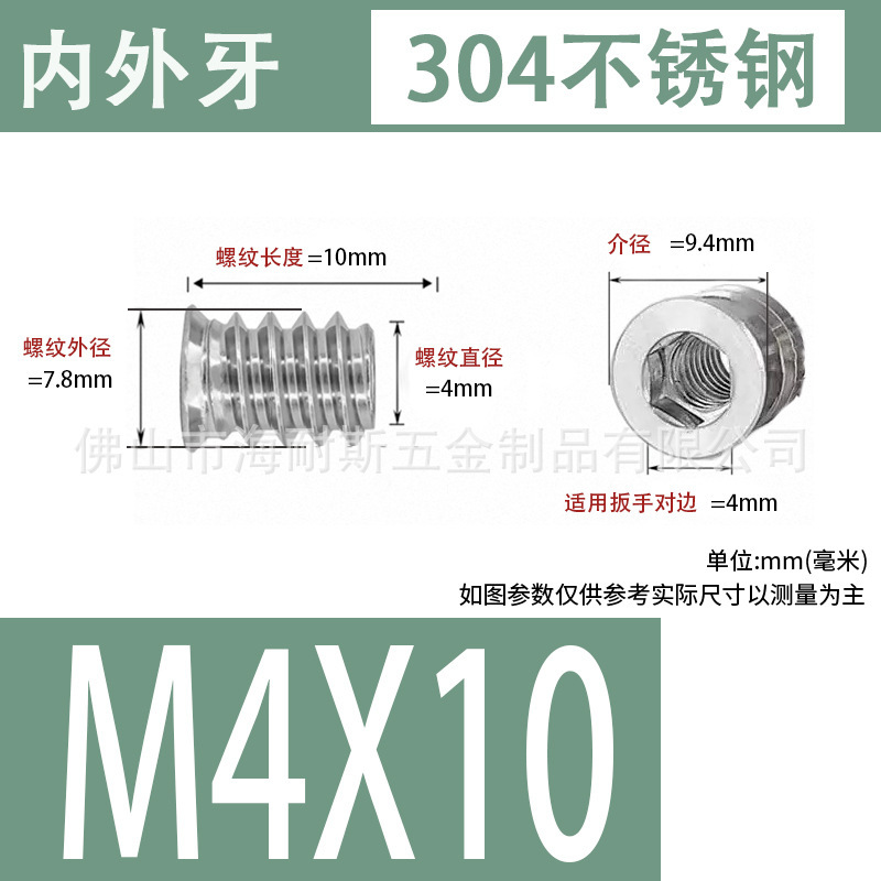 工場出荷時の価格スポット 304 ステンレス鋼皿頭内部および外部歯ナット内部および外部歯埋め込みナット家具ナット|undefined