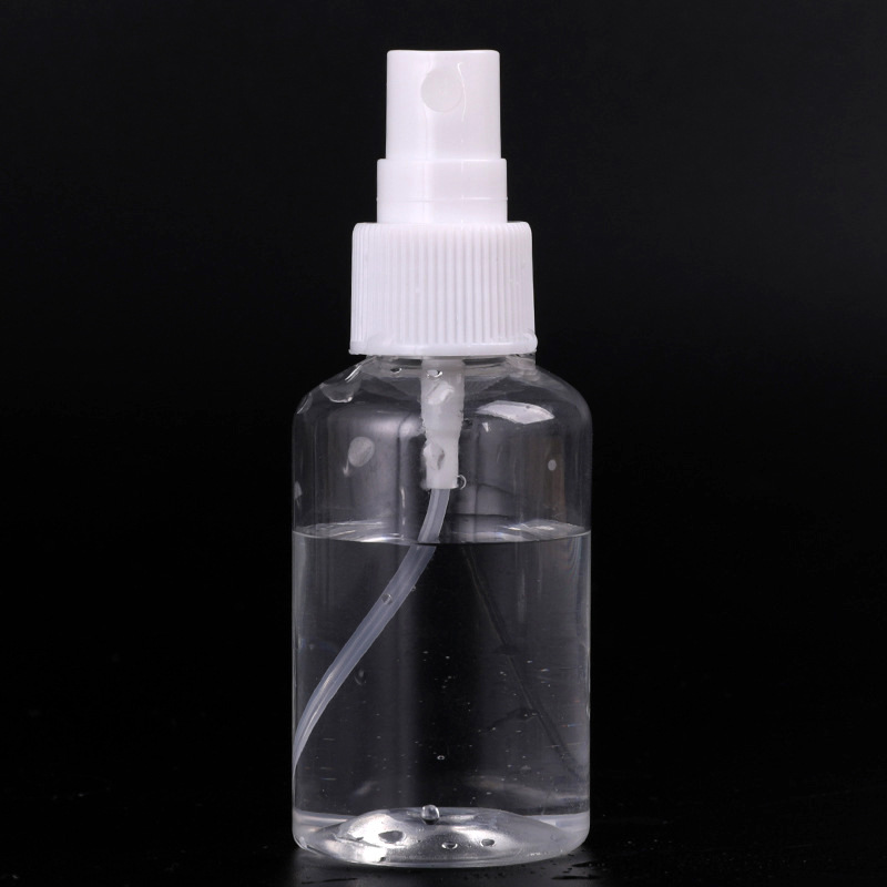 Transparent bottle, plastic pack, 50 ml