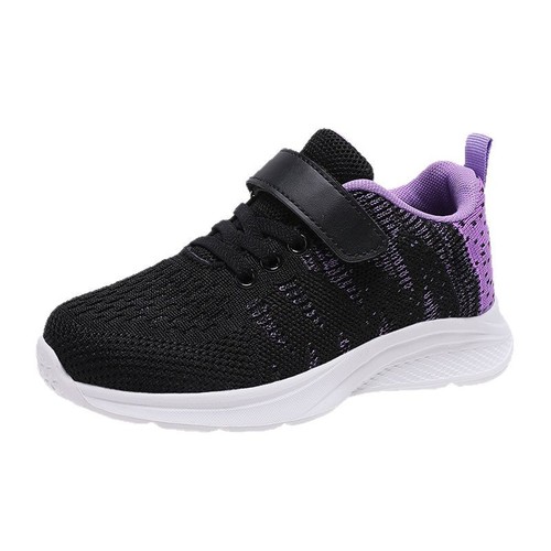 Knit sport shoes for children, suitable for spring and autumn, lightweight, for middle and large children, girls' casual running shoes