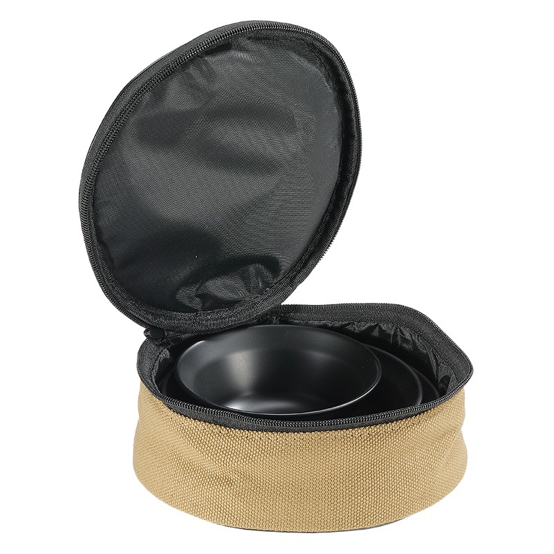 Coman BKS395 negro de acero inoxidable Chapado en titanio portátil acampar al aire libre barbacoa plato vajilla traje