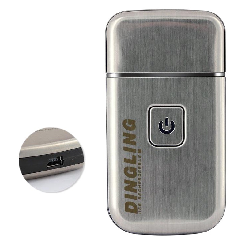 5088USB recargable máquina de afeitar eléctrica maquinilla de afeitar de metal cepillado diseño Shell