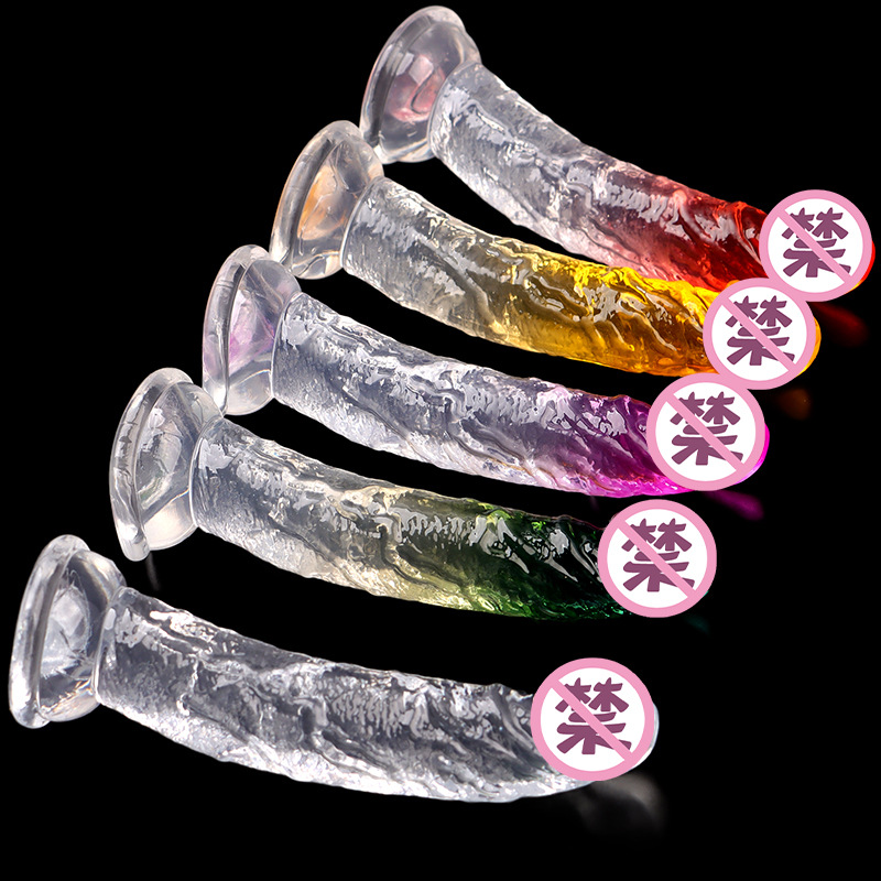 Crystal Transparent Suction Cup Dildo with TPE Body and Strong Suction Base — detail image 17