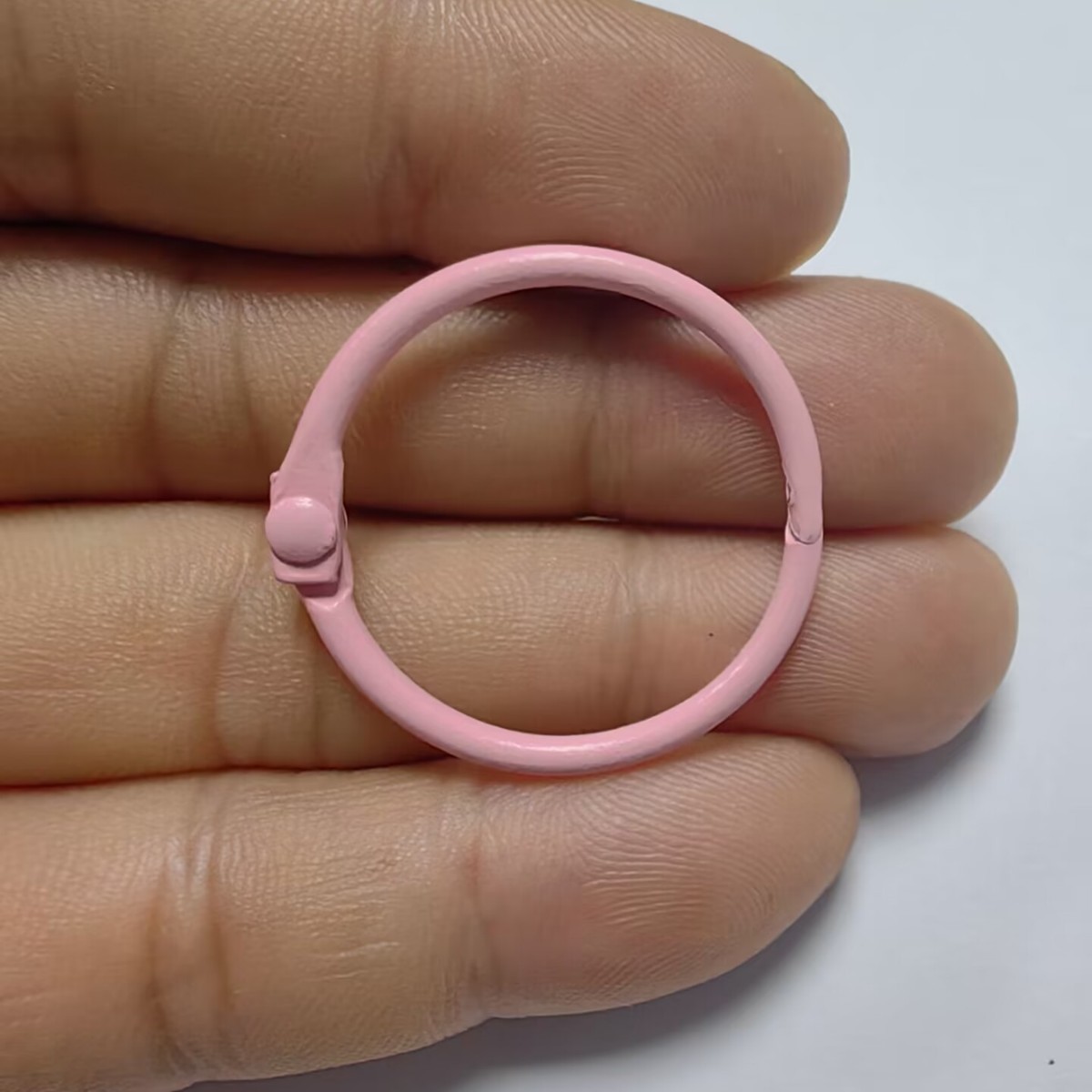 DIY accesorios de llavero 30mm hierro pintado colorido llavero redondo anillo de apertura de anillo de fijación