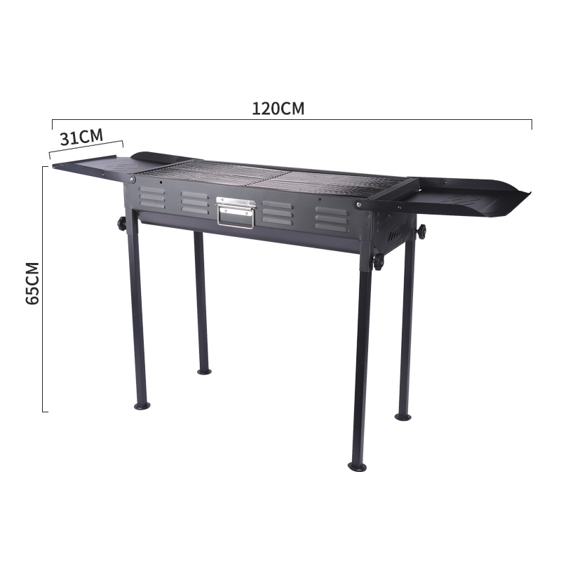 Gran barbacoa portátil plegable barbacoa parrilla al aire libre camping barbacoa parrilla freír y hornear de doble uso horno de carbono al por mayor