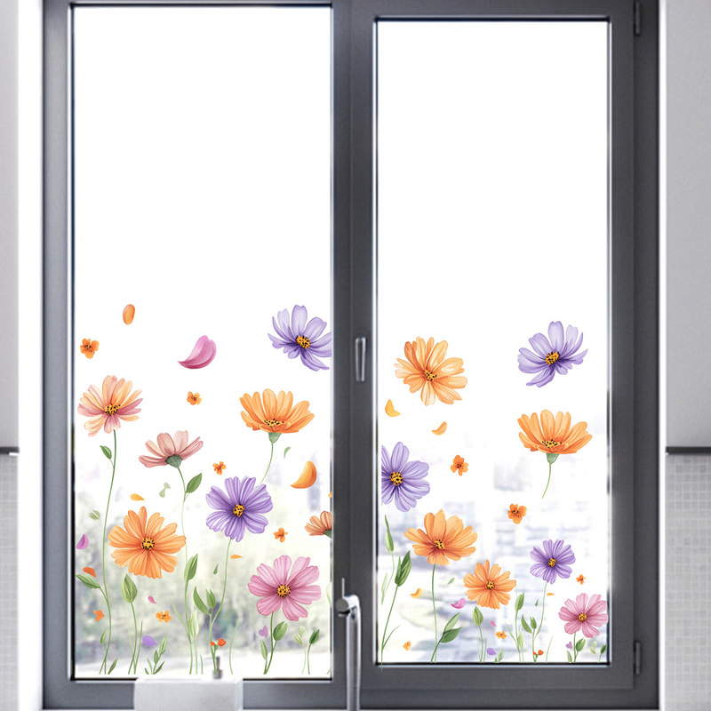 MK3228 Painted Fresh Flower Glass Stickers Door and Window Household Living Room Bedroom Home Beautification Decorative Wall Stickers MK3228 Painted Fresh Flower Glass Stickers Door and Window Household Living Room Bedroom Home Beautification Decorative Wall Stickers