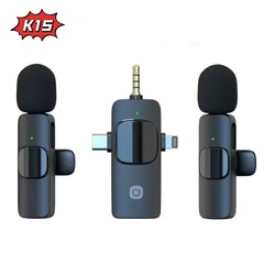K35K15三合一無線クリップマイク騒音低減携帯電話生放送専用bluetoothマイク集音麦