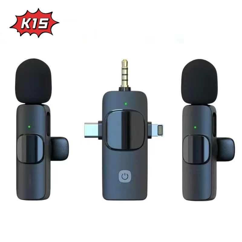 K35K15三合一無線クリップマイク騒音低減携帯電話生放送専用bluetoothマイク集音麦|undefined