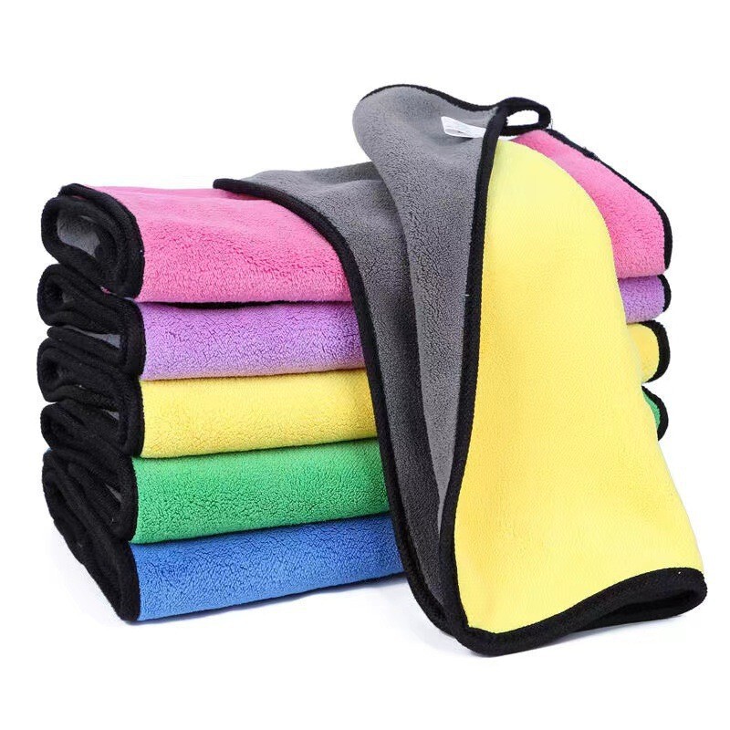 Car washing towel thickened absorbent lint-free coral fleece car cleaning special towel fishing towel logo can be added