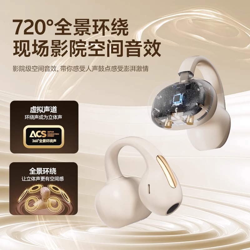 2025新款M136耳夹式智能AI翻译不入耳OWS亚马逊爆款跨境蓝牙耳机|undefined