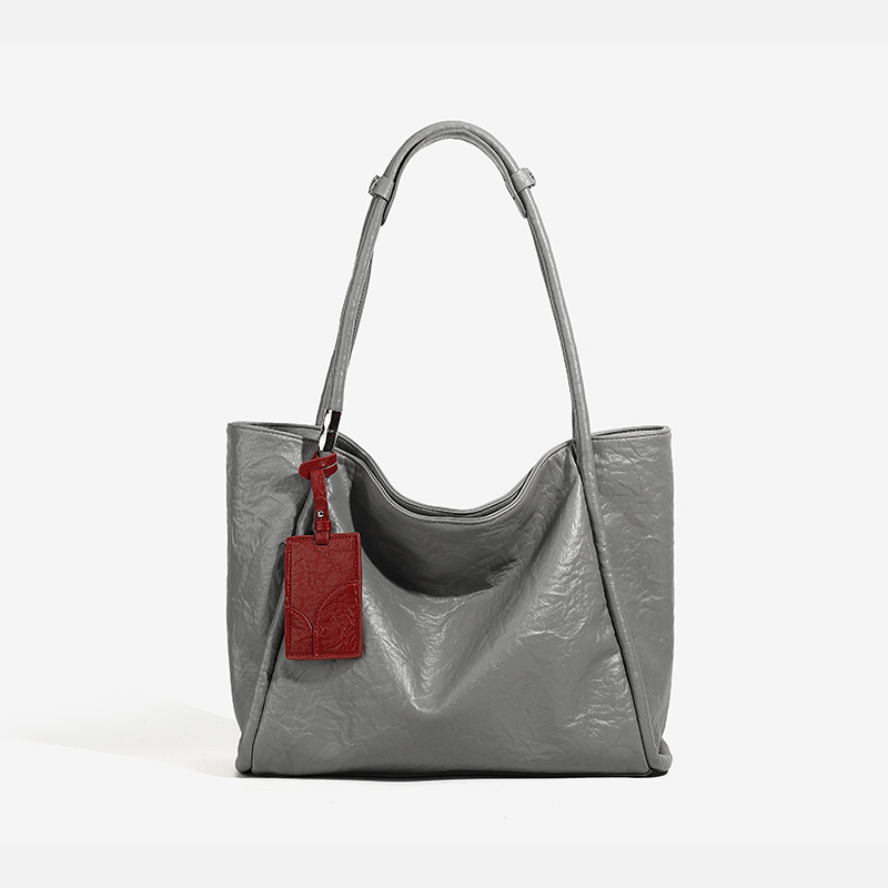 Niche Design Genuine Leather Texture Large Capacity Tote Bag For Women 2026 New Autumn Commuter Shoulder Bag Underarm Bag - Thumbnail 2