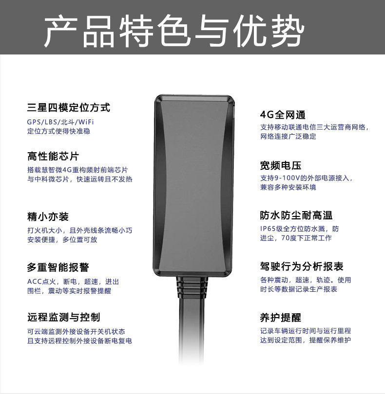 4g Car-Mounted Beidou Satellite Positioning Anti-Theft Device Remote Gps Tracker with Oil and Power Cut-Off Function